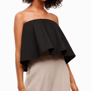 Aritzia Babaton Eckerd blouse in black